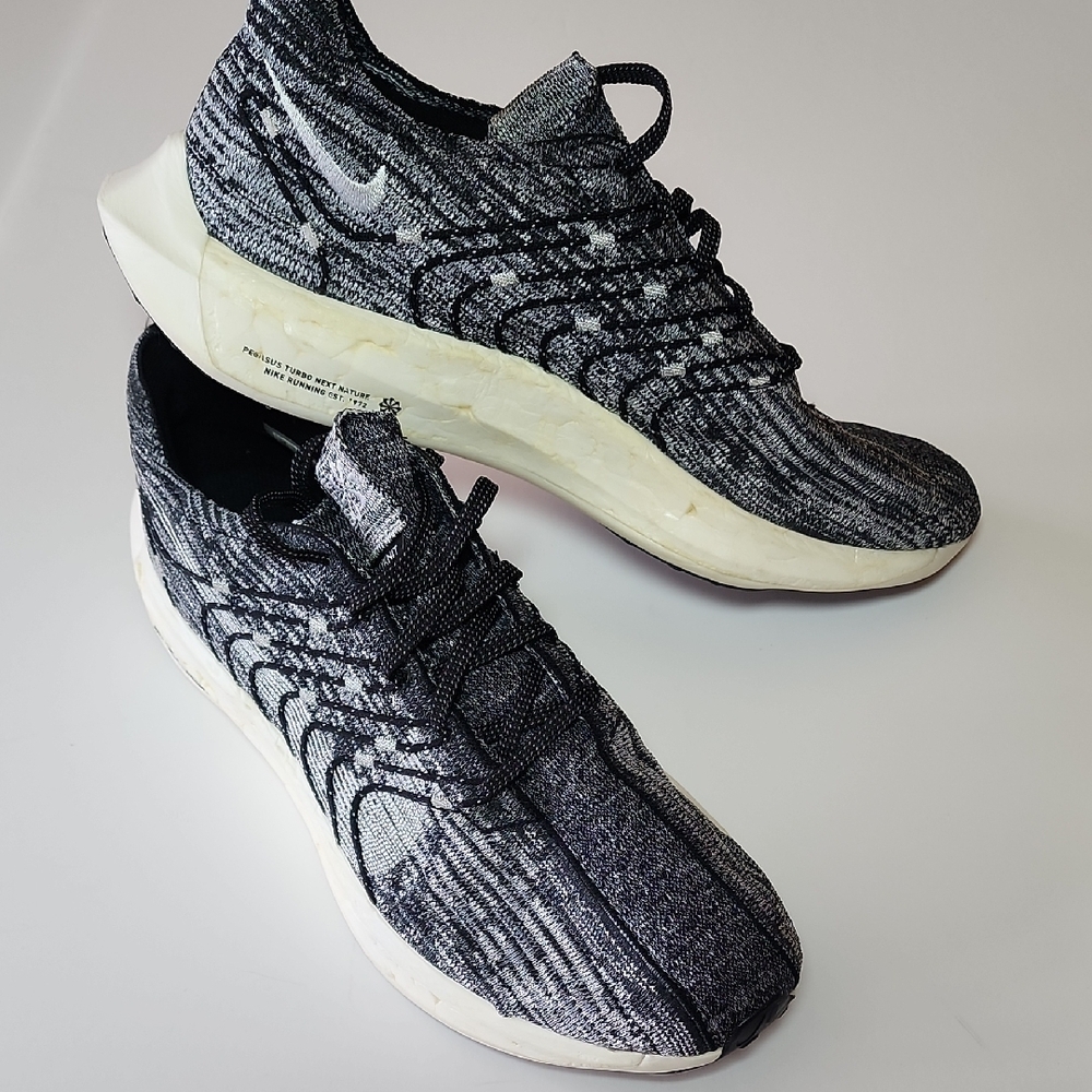 NIKE | Pegasus Turbo Next Nature Black and White Running Shoes